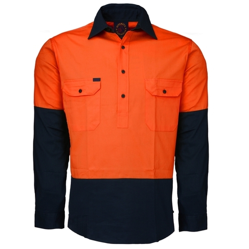 WORKWEAR, SAFETY & CORPORATE CLOTHING SPECIALISTS - Vented Closed Front L/W L/S Shirt