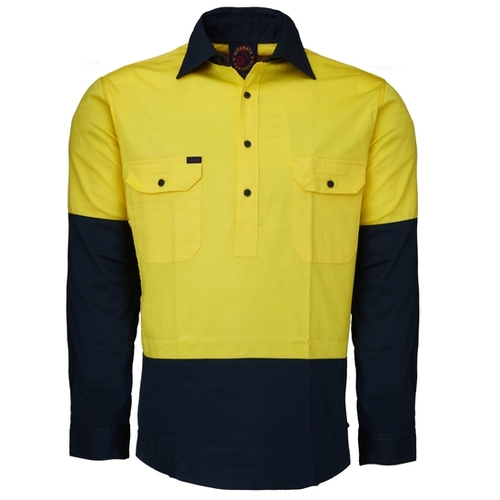 WORKWEAR, SAFETY & CORPORATE CLOTHING SPECIALISTS - Vented Closed Front L/W L/S Shirt