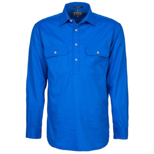 WORKWEAR, SAFETY & CORPORATE CLOTHING SPECIALISTS - Men's Pilbara Shirt - Closed Front Light Weight Long Sleeve