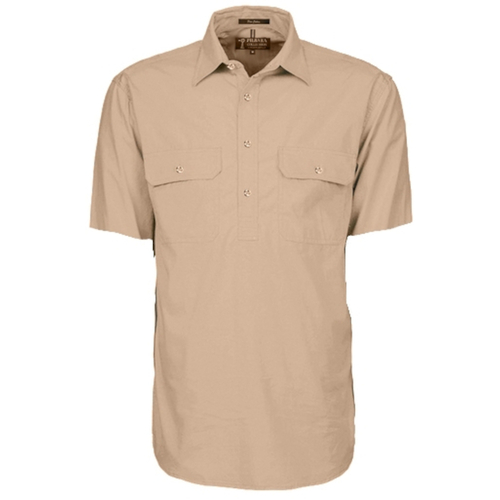 WORKWEAR, SAFETY & CORPORATE CLOTHING SPECIALISTS - Closed Front Men's Pilbara Shirt - Short Sleeve