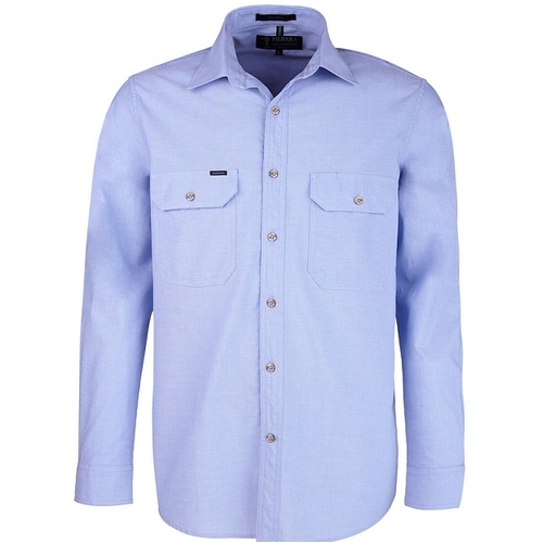 WORKWEAR, SAFETY & CORPORATE CLOTHING SPECIALISTS - Pilbara Mens Shirt Long Sleeve Chambray