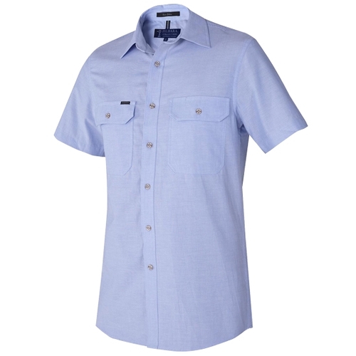 WORKWEAR, SAFETY & CORPORATE CLOTHING SPECIALISTS - Pilbara Men's Chambray S/S Shirt