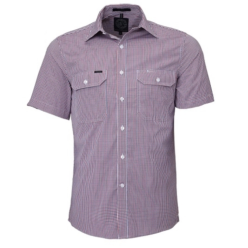 WORKWEAR, SAFETY & CORPORATE CLOTHING SPECIALISTS - Men's Front Flap Dual Pocket, Classic Fit, Short Sleeve Shirt