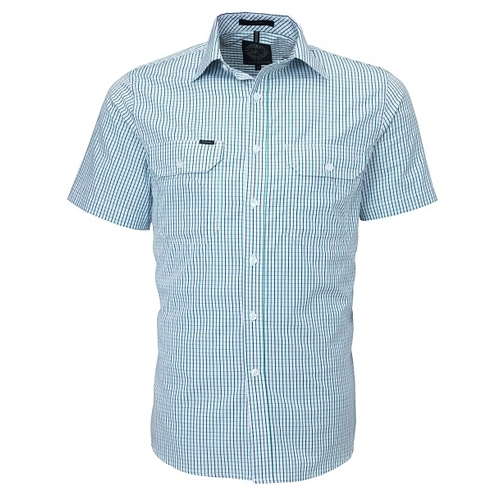 WORKWEAR, SAFETY & CORPORATE CLOTHING SPECIALISTS - Men's Front Flap Dual Pocket, Classic Fit, Short Sleeve Shirt
