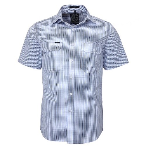 WORKWEAR, SAFETY & CORPORATE CLOTHING SPECIALISTS - Men's Front Flap Dual Pocket, Classic Fit, Short Sleeve Shirt