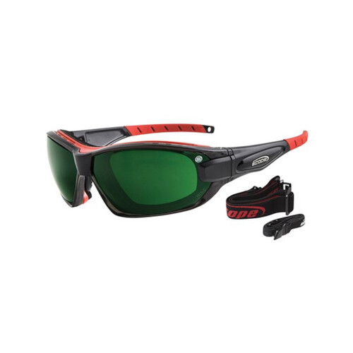 WORKWEAR, SAFETY & CORPORATE CLOTHING SPECIALISTS - Genisys Plus Black Frame IR Shade 5 Lens