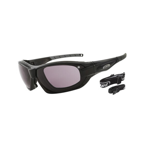 WORKWEAR, SAFETY & CORPORATE CLOTHING SPECIALISTS - Genisys Plus Black Frame Titanium AF/AS Smoke Lens