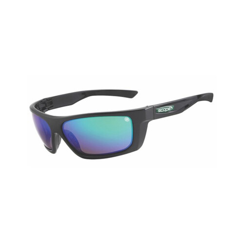 WORKWEAR, SAFETY & CORPORATE CLOTHING SPECIALISTS - Flash Jet Black Gloss Frame Jade Mirror Lens