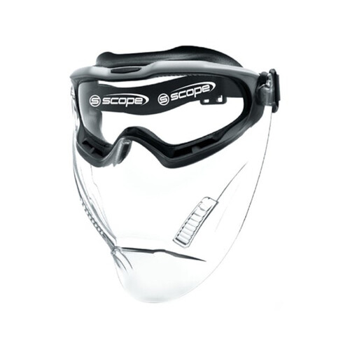 WORKWEAR, SAFETY & CORPORATE CLOTHING SPECIALISTS - Spartan With Clear Visor/Grey Frame Titanium AF/AS Clear Lens