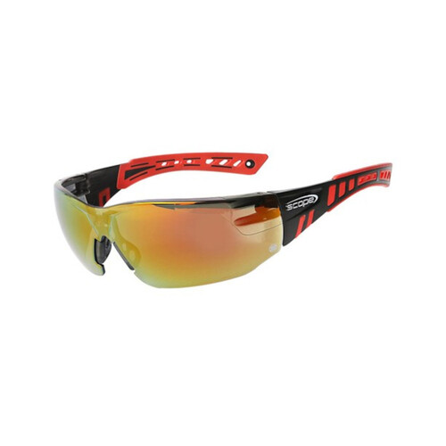 WORKWEAR, SAFETY & CORPORATE CLOTHING SPECIALISTS - Speed Red/Black Frame Red Mirror Lens