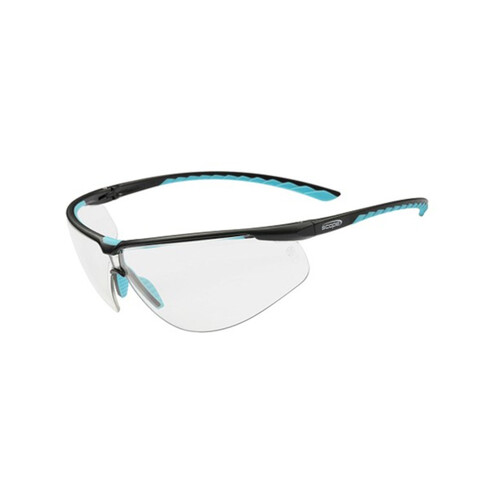 WORKWEAR, SAFETY & CORPORATE CLOTHING SPECIALISTS - Air Flex Black/Blue Frame Clear AF/AS Lens