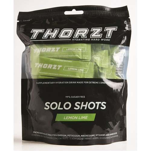 WORKWEAR, SAFETY & CORPORATE CLOTHING SPECIALISTS - Solo Shot Sachet 3g   Solo Shots Pack x 50pk,Lemon Lime