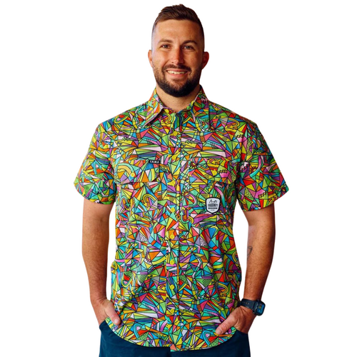 WORKWEAR, SAFETY & CORPORATE CLOTHING SPECIALISTS - Men's Bonza Short Sleeve Full Print  Workshirt