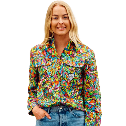 WORKWEAR, SAFETY & CORPORATE CLOTHING SPECIALISTS - Women's Bonza Full Button Long Sleeve Workshirt