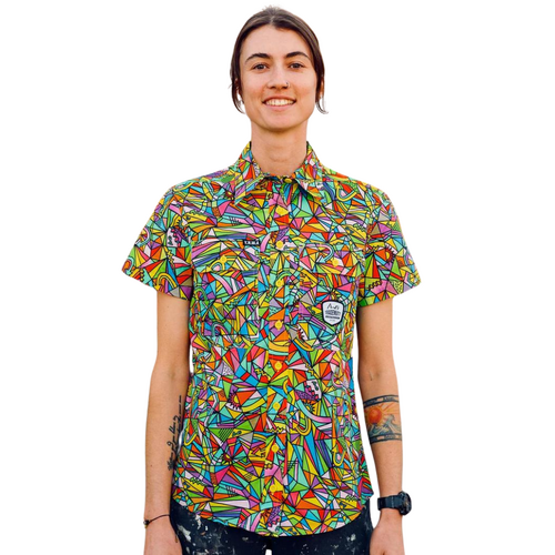 WORKWEAR, SAFETY & CORPORATE CLOTHING SPECIALISTS - Women's Bonza Short Sleeve Full Print Workshirt