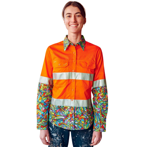 WORKWEAR, SAFETY & CORPORATE CLOTHING SPECIALISTS - Women's Bonza Orange Day/Night Hi Vis Workshirt