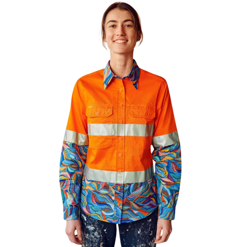 WORKWEAR, SAFETY & CORPORATE CLOTHING SPECIALISTS - Women's Snazzy Orange Day/Night Hi Vis Full Button Workshirt
