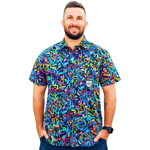 Men's Pearler Short Sleeve Full Print Workshirt TradeMutt