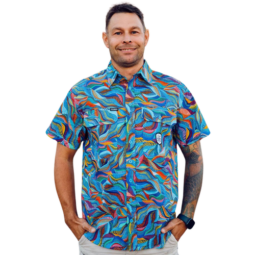 WORKWEAR, SAFETY & CORPORATE CLOTHING SPECIALISTS - Men's Snazzy Short Sleeve Full Print Workshirt