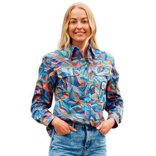 WORKWEAR, SAFETY & CORPORATE CLOTHING SPECIALISTS - Women's Snazzy Full Button Full Print Workshirt