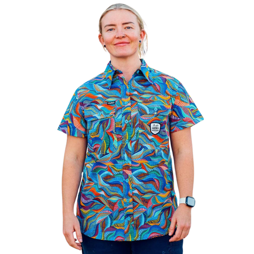 WORKWEAR, SAFETY & CORPORATE CLOTHING SPECIALISTS - Women's Snazzy Short Sleeve Full Print Workshirt