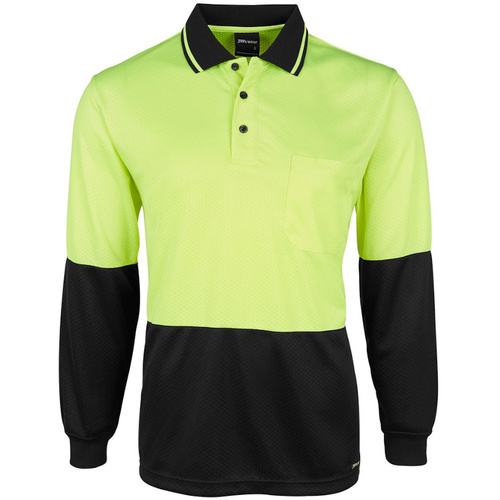 WORKWEAR, SAFETY & CORPORATE CLOTHING SPECIALISTS - JB's HV L/S Jacquard Polo