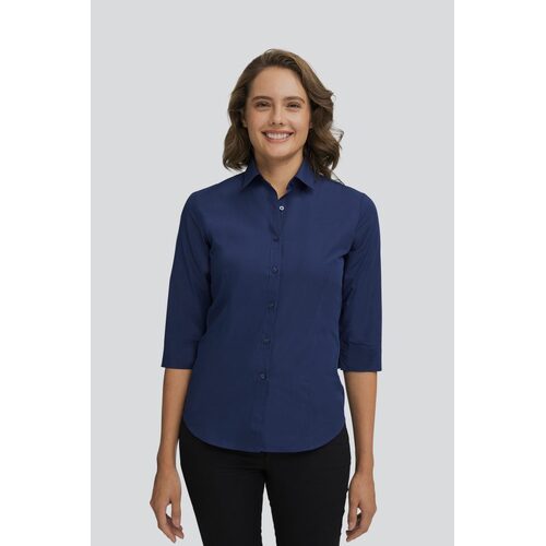 WORKWEAR, SAFETY & CORPORATE CLOTHING SPECIALISTS - Micro Check Blouse 3/4 Sleeve Shirt