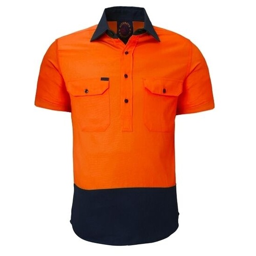 WORKWEAR, SAFETY & CORPORATE CLOTHING SPECIALISTS - Closed Front 2 Tone S/S Shirt (05C0201)