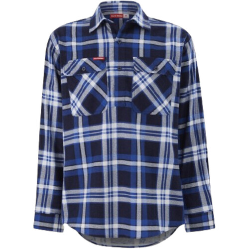 WORKWEAR, SAFETY & CORPORATE CLOTHING SPECIALISTS - CORE - LONG SLEEVE CLOSED FRONT CHECK FLANNEL SHIRT
