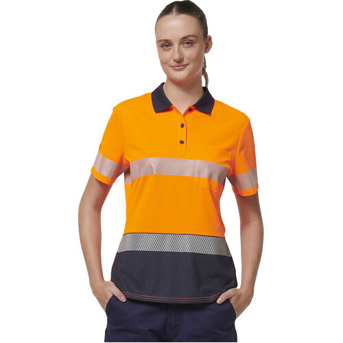 WORKWEAR, SAFETY & CORPORATE CLOTHING SPECIALISTS - CORE - WOMENS SHORT SLEEVE TAPED POLO