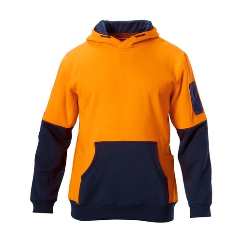 WORKWEAR, SAFETY & CORPORATE CLOTHING SPECIALISTS - Foundations - Hi-Visibility Two Tone Brushed Fleece Hoodie